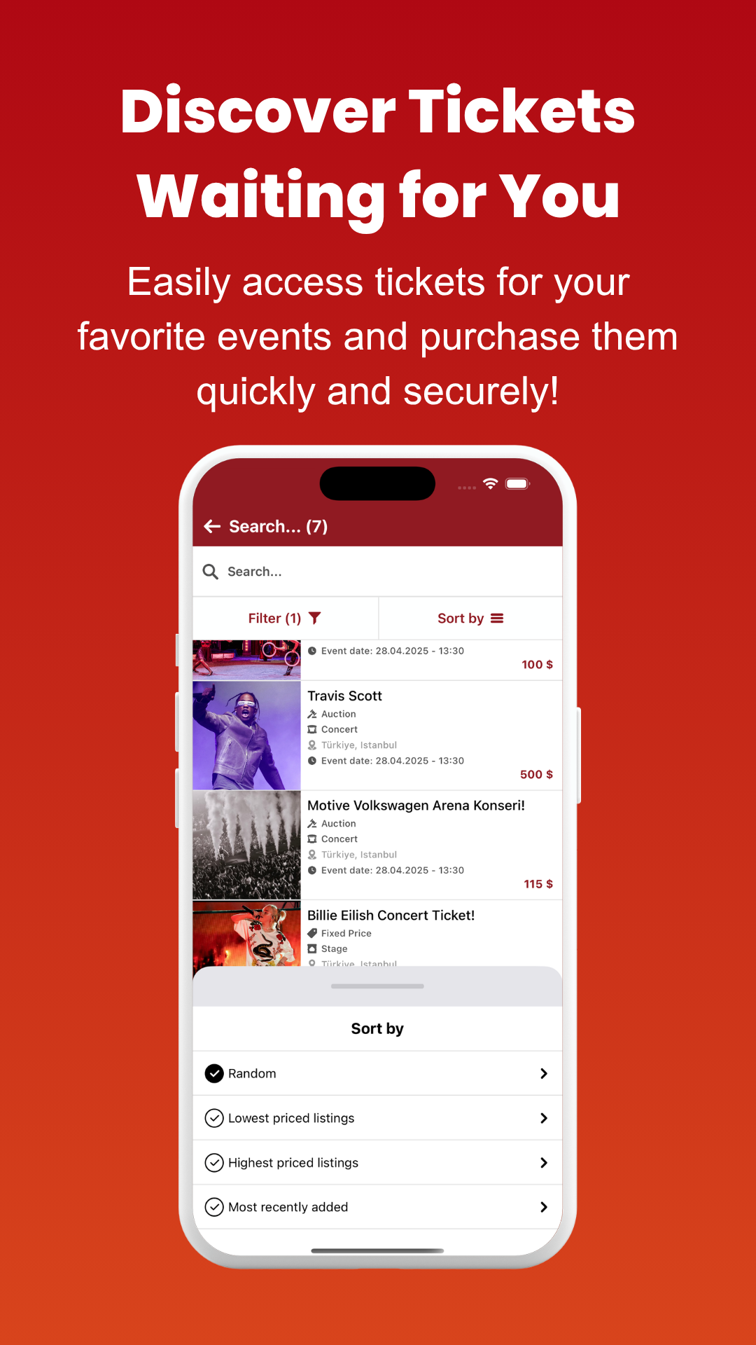 Screenshot 3 from the 2.El Bilet app (English)