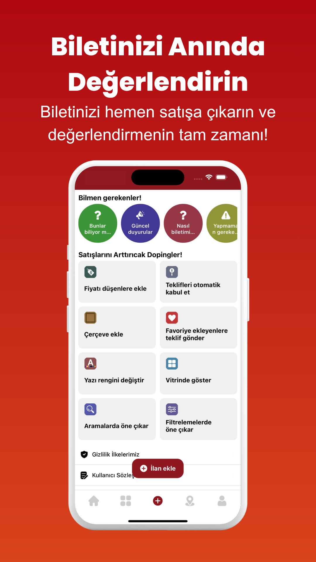 Screenshot 6 from the 2.El Bilet app (Turkish)