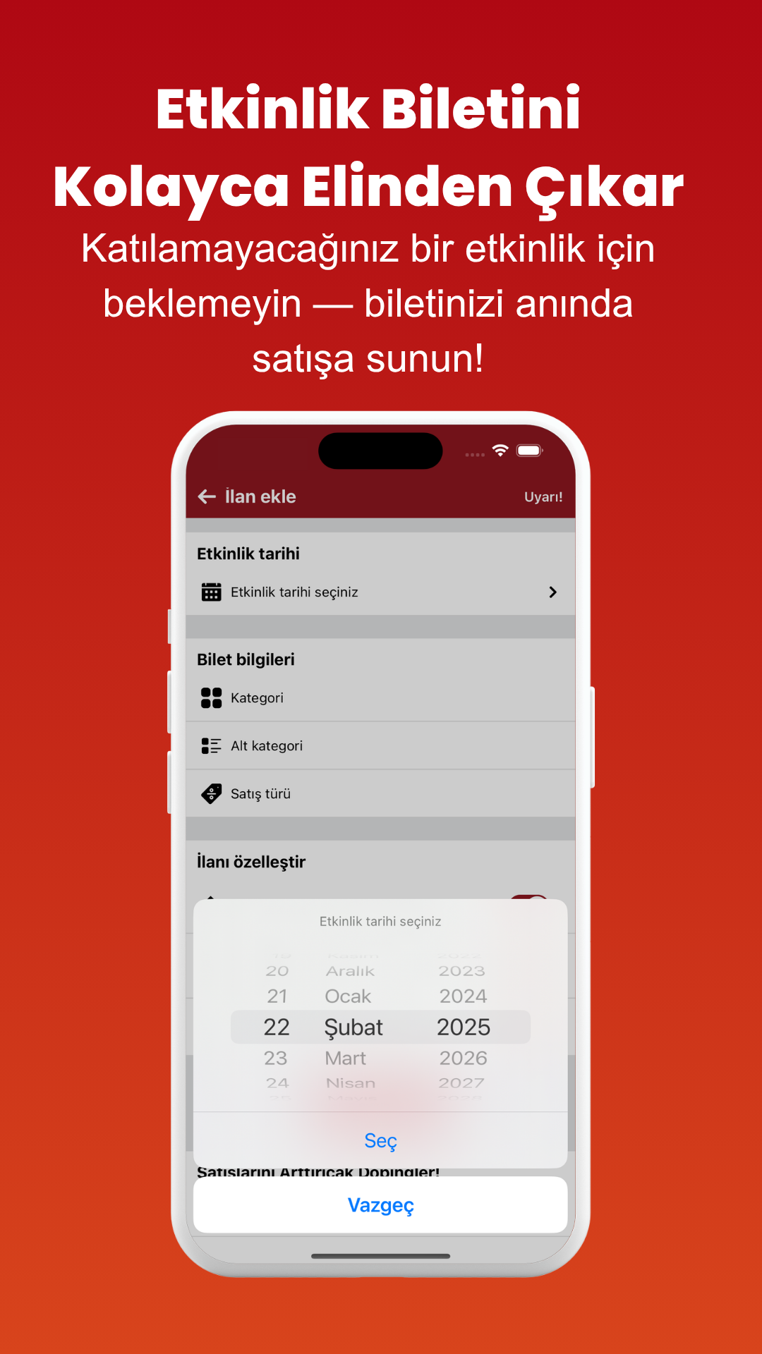 Screenshot 7 from the 2.El Bilet app (Turkish)