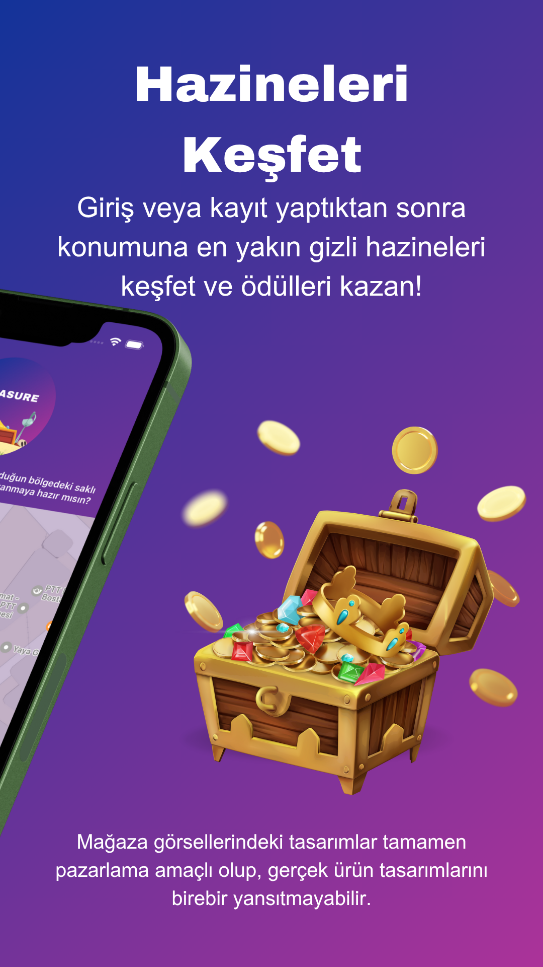 Mysterious Treasure app screenshot 3 (Turkish)