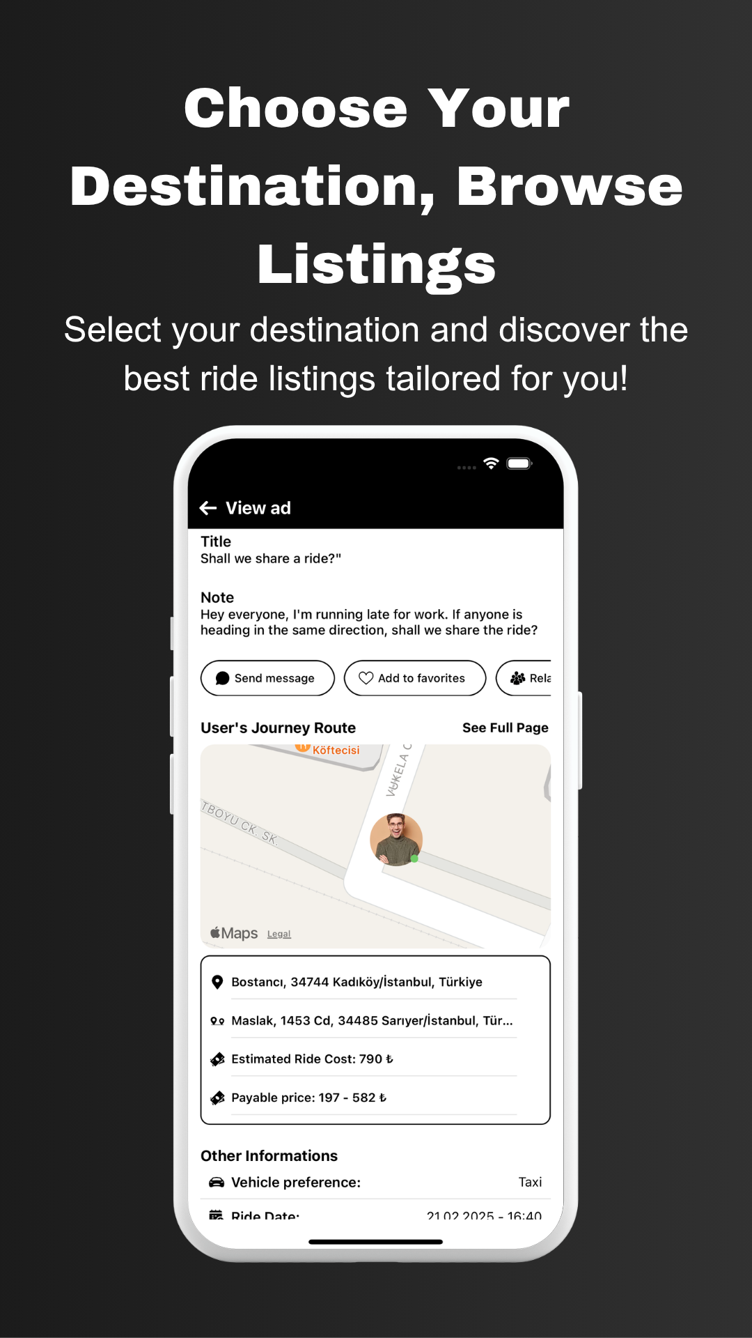 Screenshot 7 from the Yol Arkadaşım app (English)